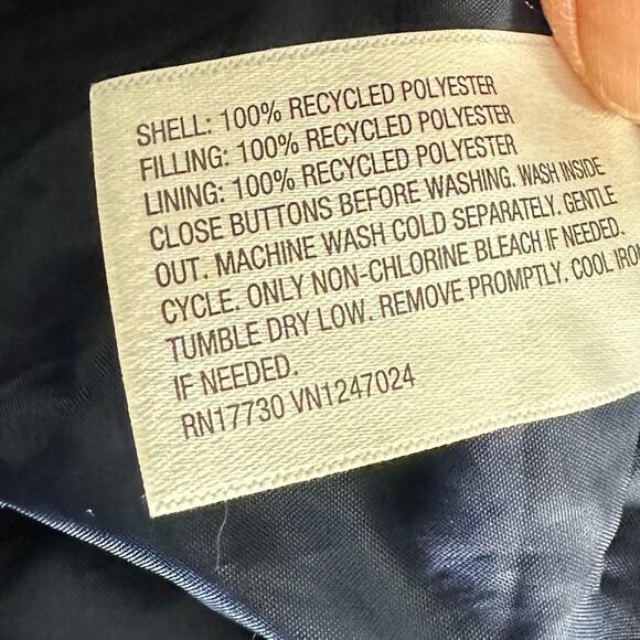 Wild Fable Blue Shiny Metallic Puffer Jacket Size XXL - Picture 10 of 10